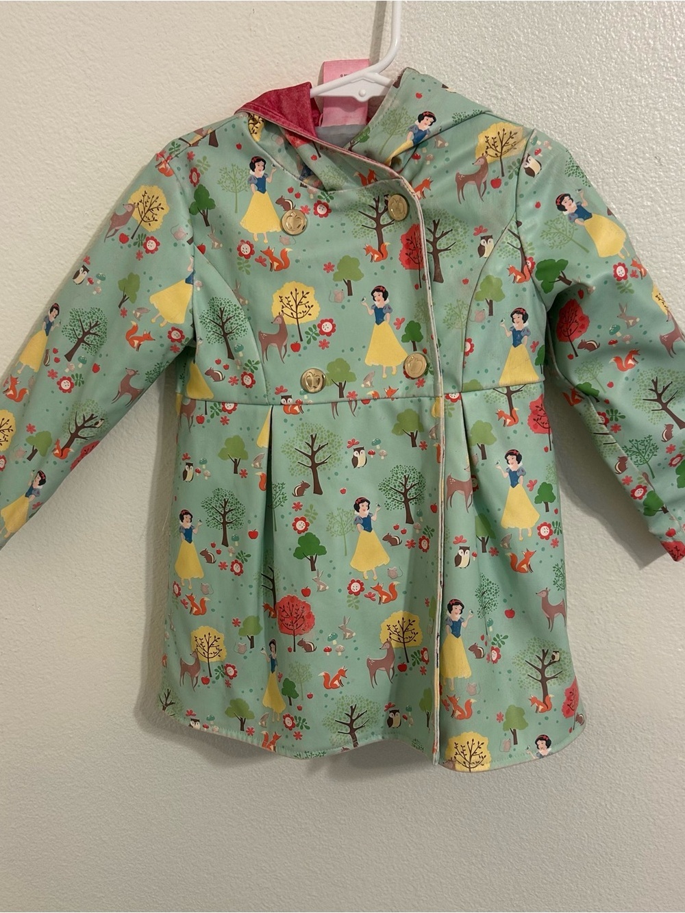 Disney Snow White Button Rain Jacket with Pockets for Kids (Size 2) Disney Parks